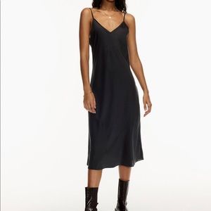 Aritzia Wilfred Only Slip Maxi Dress - Colour Black - Size L